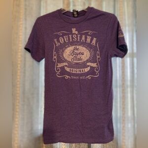 Purple Louisiana Graphic T-Shirt